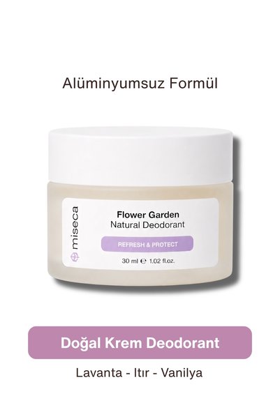 miseca Doğal Krem Deodorant Flower Garden 30 ml | Lavanta Itır Vanilya