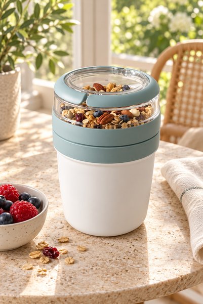 EMİLA HOME EmilaHome MIXME Muesli Cup 650 Ml Beslenme Kabı &Yoğurt Kabı & Mam...