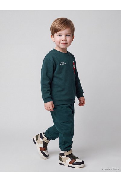 LC Waikiki Peak New Season Green Boys' Jogger Pants with Cargo Pockets
