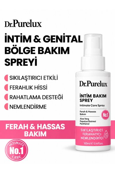 Dr.Purelux İntim Genital Bölge Leke Karşıtı - Beyazlatıcı İntim Bakım Sprey 100 ml