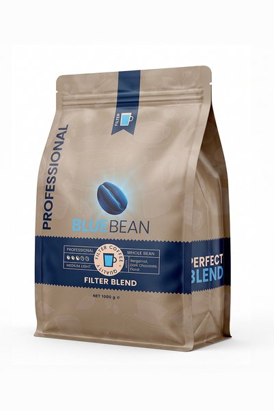 BLUE BEAN قهوة مفلترة احترافية مخلوطة 1 كجم