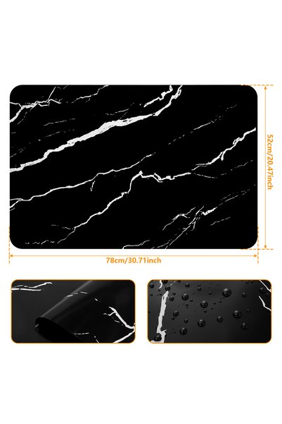 Choice 52x78cm Brown marble pattern Induction Cooktop Mat Silicone Induction ...