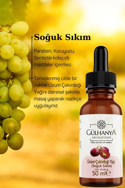 Gülhanya Aromaterapi Üzüm Çekirdeği Yağı 50ml