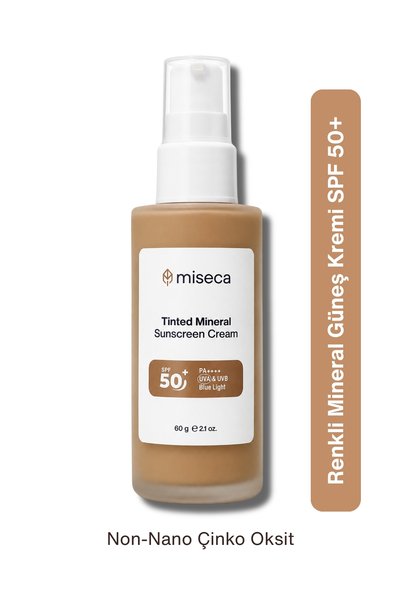 miseca Renkli Mineral Filtreli Güneş Kremi Spf 50+ Çok Yüksek Koruma 60 G