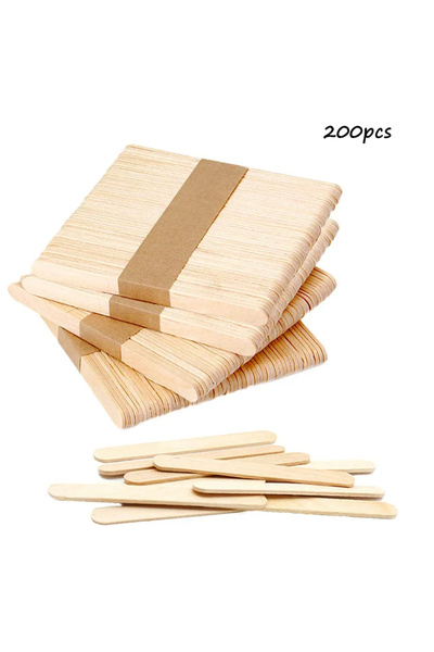 Choice3 200pcs 100Pcs/Set Popsicle Sticks Natural Wooden Pop Popsicle Sticks ...