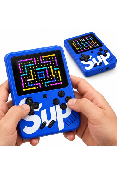 ANGMAD Consola Jocuri Retro Portabila 400 Jocuri Arcade Display 2.8 Inch Bate...