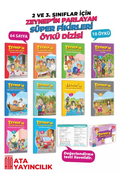 Ata Yayıncılık 2 ve 3. Sınıflar İçin Zeynep'in Parlayan Sürep Fikirler 10 Kit...