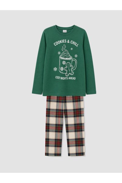 LC Waikiki New Year's Themed Boys' Pajama Set from Uzg Store for Style Enthus...