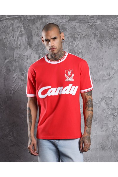 Superfly 1980 Retro Regular Fit Red Short Sleeve Football Jersey Unisex Tshirt