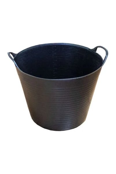 Generic Flexible rubber basket 26 L, black, with handles