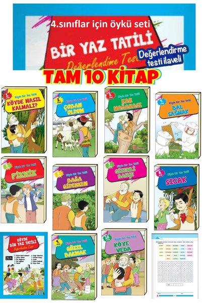 Ata Yayıncılık مجموعة من 10 كتب قصص جميلة من بعضها البعض للصفوف الثالثة والرابعة