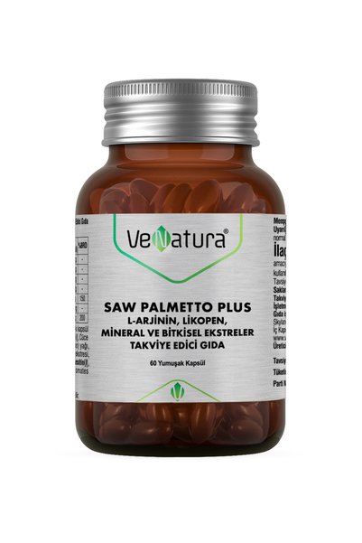 VeNatura Saw Palmetto Plus L-Arginine Lycopene Minerals and Plant Extracts 60...
