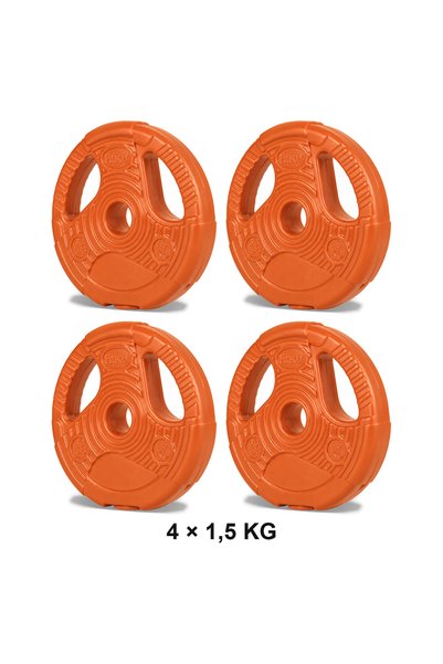 ECG Ecgspor Grip Plate 1.5 Kg Turuncu Plaka-4 Adet