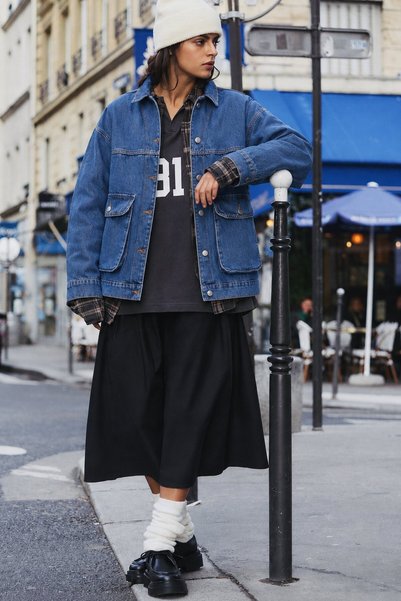 Touché Privé Denim Jacket with Pocket Detail