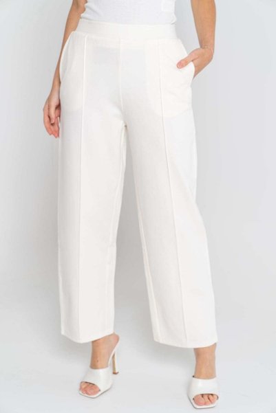 mica Solid Long Pants with Front Pockets