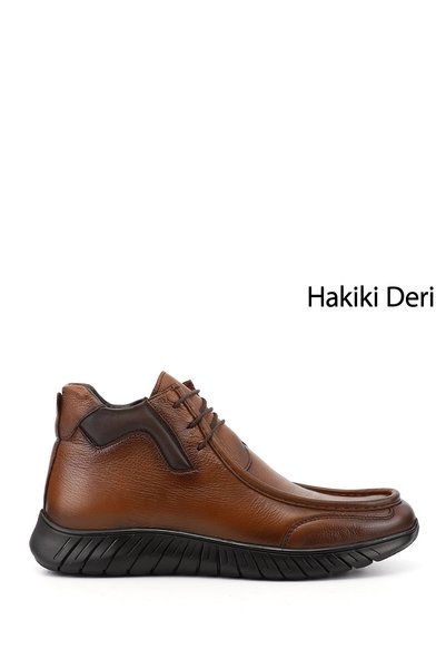 GÖNDERİ(R) Men's Tan Antique Zippered Genuine Leather Boots