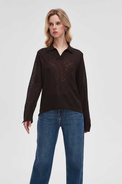 Livia Solid Long-Sleeve Top