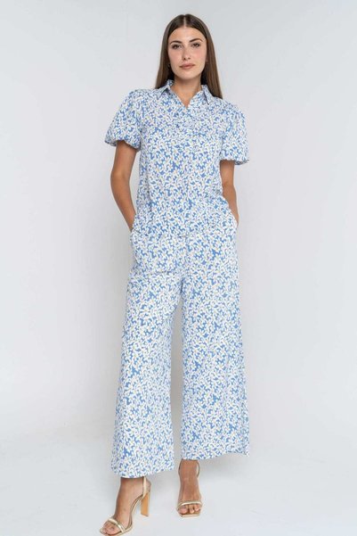 mica Wide Leg Floral Print Long Pants