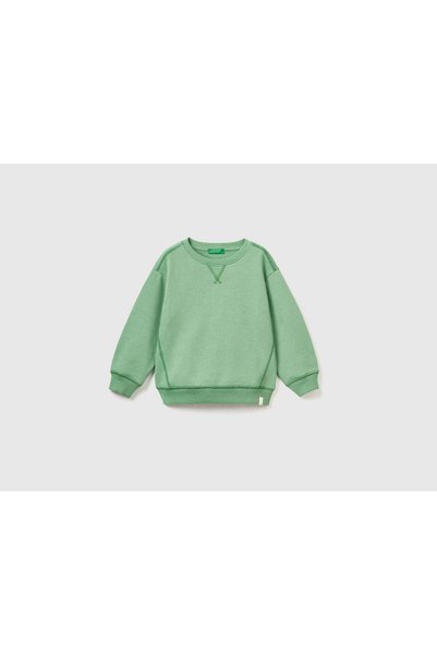 United Colors of Benetton سترة بياقة دائرية من القماش المعاد تدويره