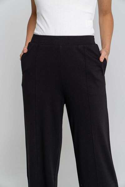 mica Solid Long Pants with Front Pockets