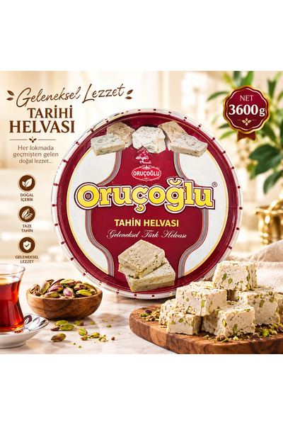 ORUÇOGLU Orucoglu Tahin Helvası Kakaolu 3600 gr Tnk