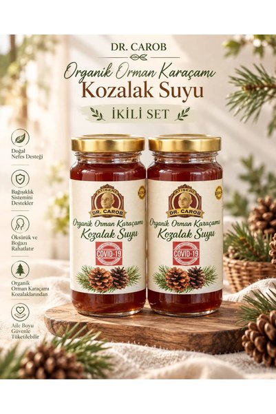 Dr.Carob 2'li Set Organik Karaçam Kozalak Suyu 2x230 gr