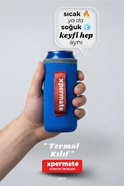 XPERMATE Kutu Bira Kılıfı Termal Neopren Soğuk Tutucu Bira Tutucu Kılıf 500 ML