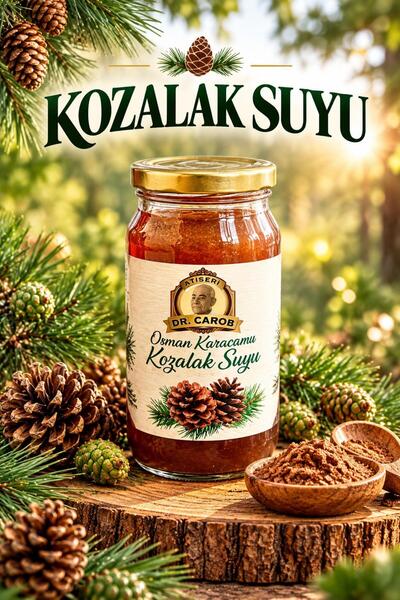 ATIŞERİ MERSİN ZİRAAT Organik Orman Karaçamı Kozalak Suyu 230gr