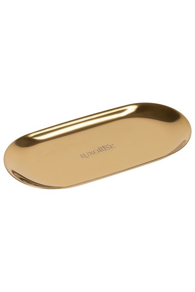 LUXORISE Tavă din oțel inoxidabil pentru instrumente de salon, aurie