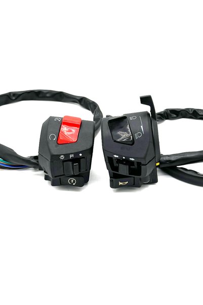 Choice black 22mm Motorcycle Handle Bar Left Right Switches Horn Turn Signal ...