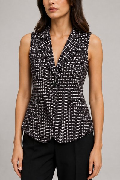 ALEXANDERGARDI Sleeveless Blazer Jacket with Pockets (B24-36204)