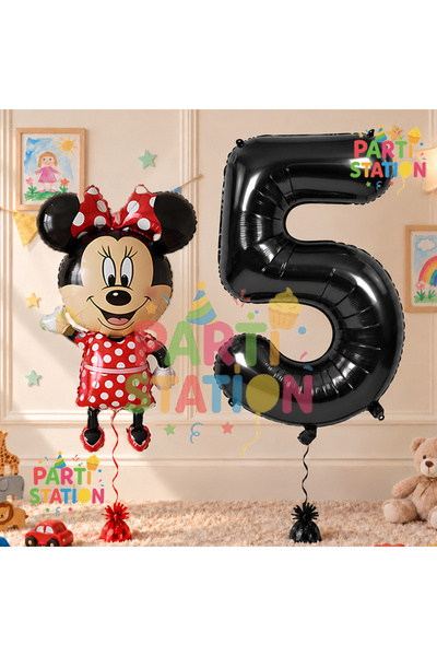 Parti Station Minnie Mouse 1st Birthday Set: Minnie Mouse Themed Balloons and...