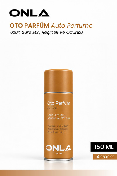 onla Oto Parfüm Amber 150 ml – Odunsu Araç Kokusu