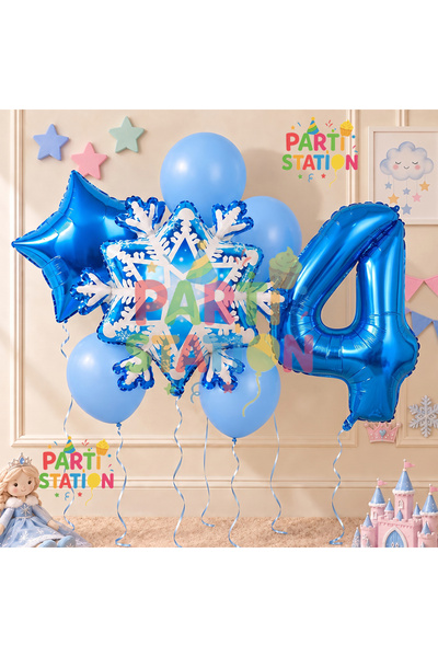Parti Station Snowflake Frozen Elsa Winter Concept Snowflake 4 Year Old Ballo...