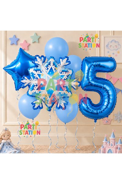 Parti Station ندفة الثلج فروزن إلسا الشتاء مفهوم ندفة الثلج 5 سنوات من العمر ...