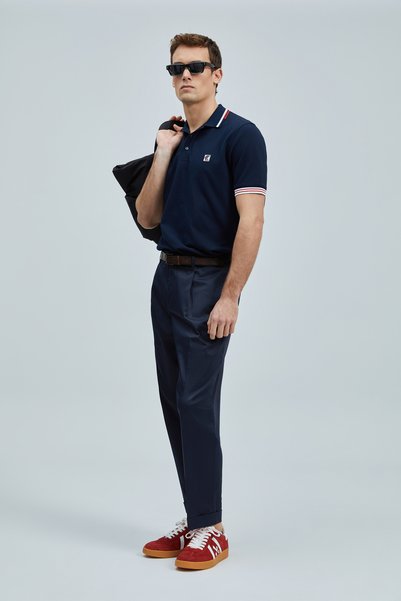 Lufian Ανδρικό μπλουζάκι πόλο Eros Smart Navy Blue