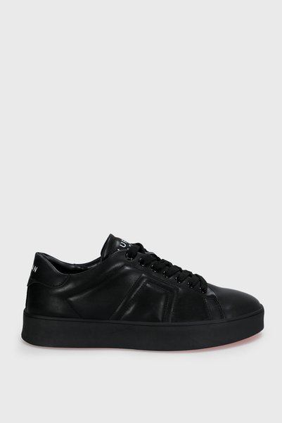 Lufian Zeus Men's Leather Sneaker Shoes Black