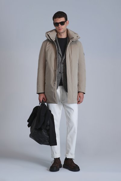 Lufian Donald Goose Feather Men's Coat Earth