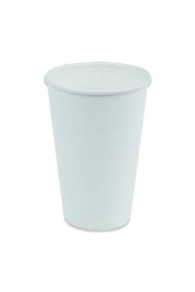 Genel Markalar Beyaz Baskısız Sıcak Karton Bardak 16 Oz 100 Adet