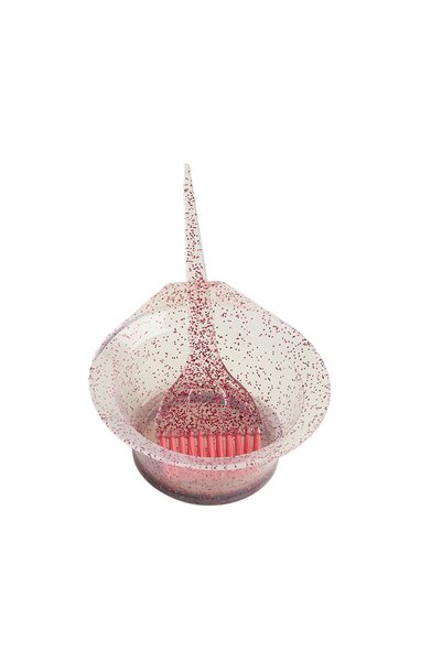 Choice 2pcs Pink Set 2pcs Professional Hair Dyeing Set Hair Coloring Brush Bo...