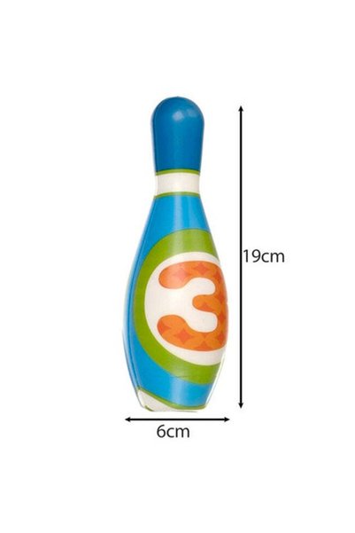 KESNUP Set de bowling cu 6 popice și o minge, jucărie interactivă, multicoloră