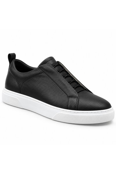 BESKAR Men's Black White Sole Sneaker Comfortable Daily Casual Sports Shoes B...