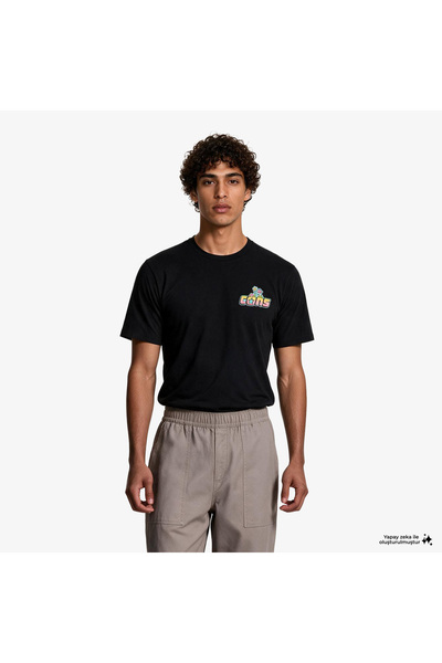 Converse CONS Erkek Baskılı Siyah T-Shirt