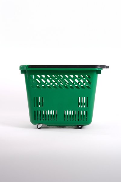 Rafiste Tekerlekli Market Sepeti (Tekerlekli Alışveriş Sepeti) 54 L Yeşil