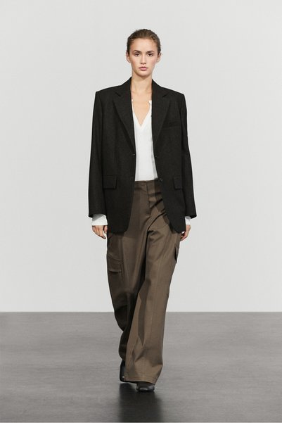 Massimo Dutti Yün karışımlı iki düğmeli blazer