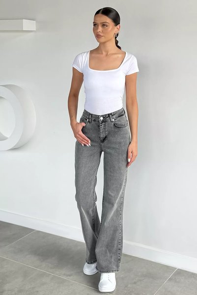 TOZLU Pantaloni de damă din Lycra, stil confortabil, lavabili, din denim