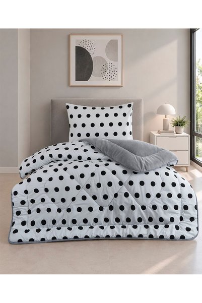 Sudemhome Single Double-Sided Plush Welsoft Pufidik Quilt Set (Quilt + 1 Pill...
