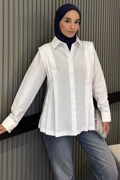 TOZLU Pleated Hijab Shirt