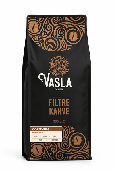 VASLA COFFEE كولومبيا سوبريمو / قهوة مطحونة مفلترة / 500 جرام