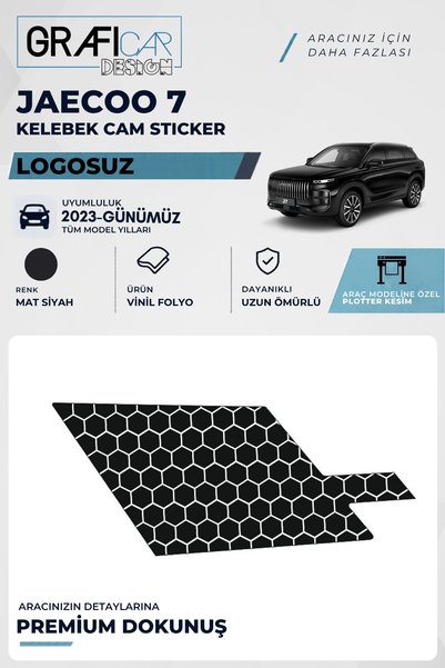 GRAFİCAR Jaecoo 7 Uyumlu Kelebek Cam Sticker Set - LOGOSUZ